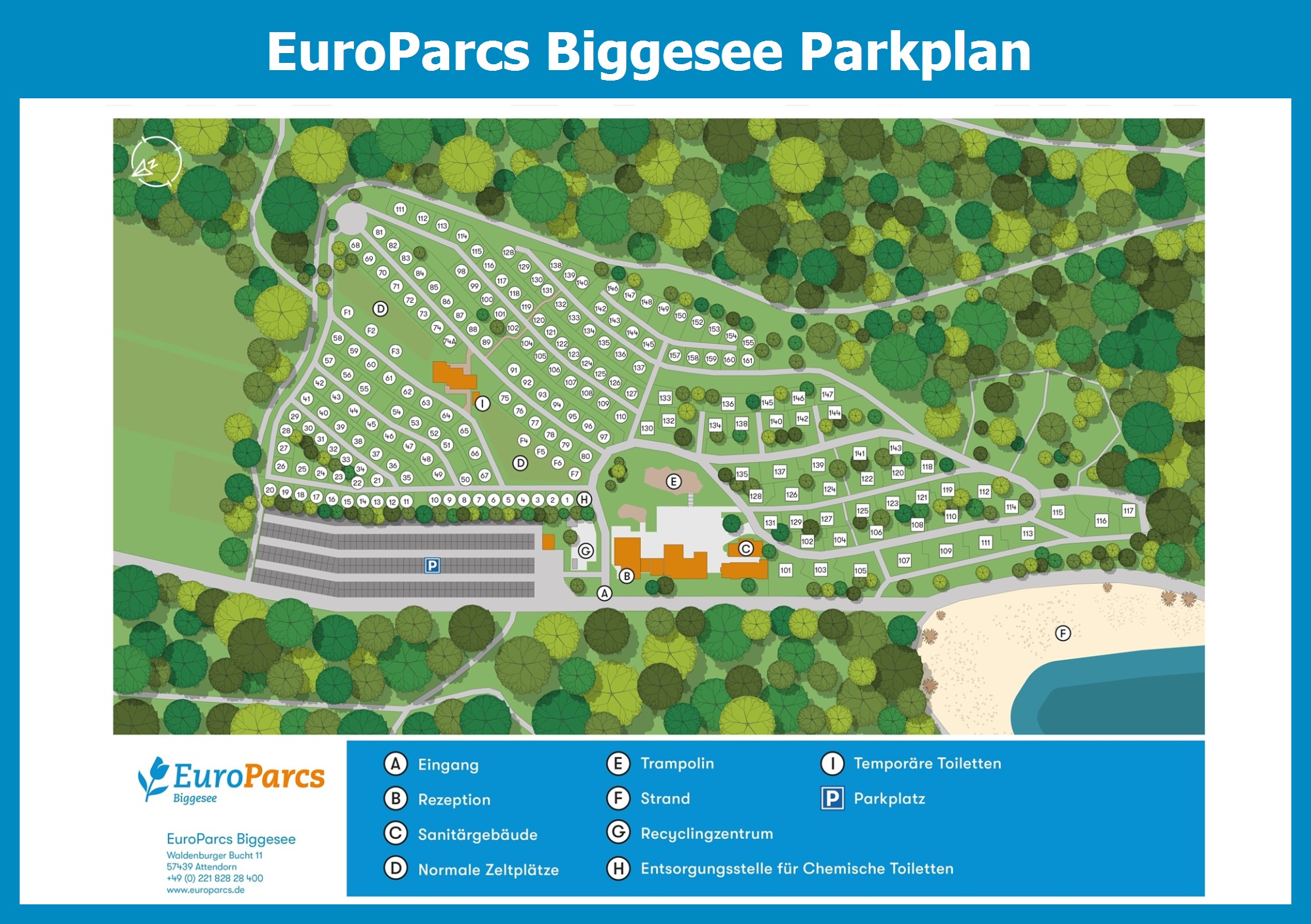 Karte und Lageplan EuroParcs Biggesee