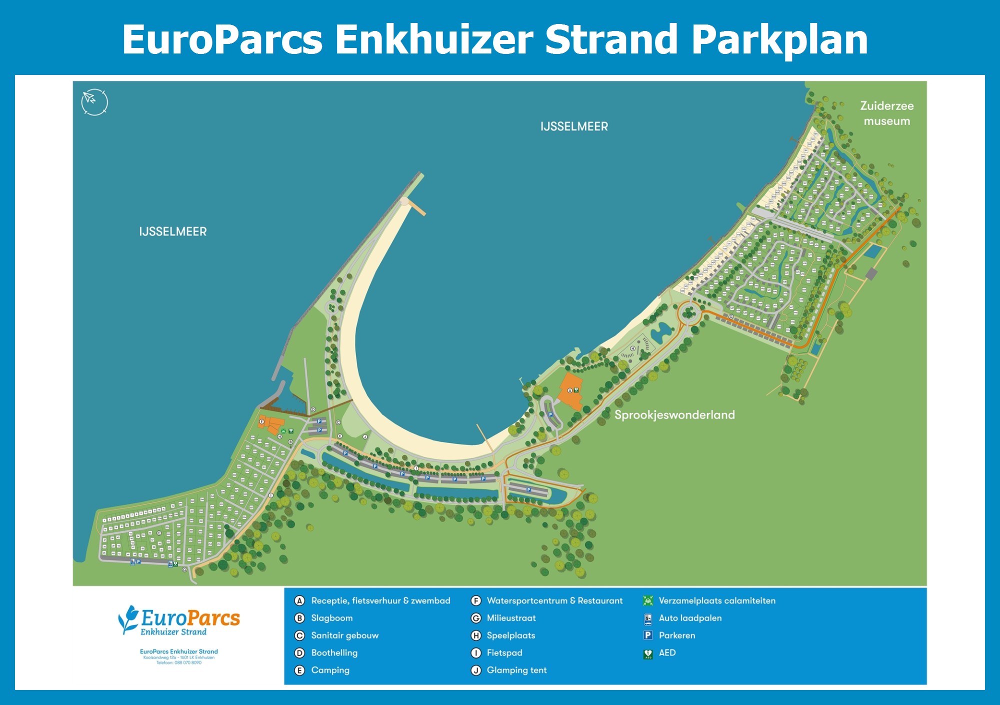 Karte und Lageplan EuroParcs Enkhuizer Strand