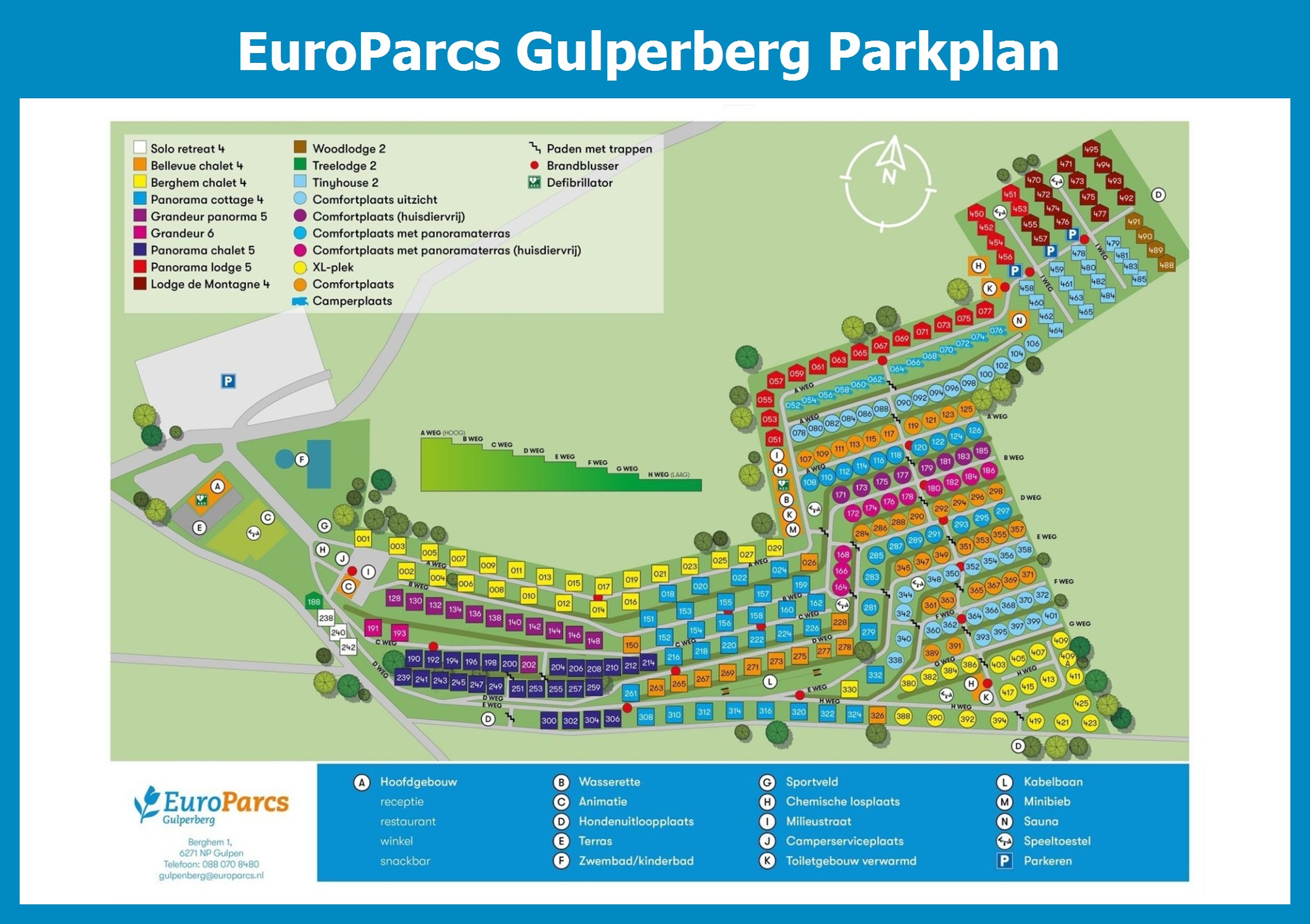 Karte und Lageplan EuroParcs Gulperberg