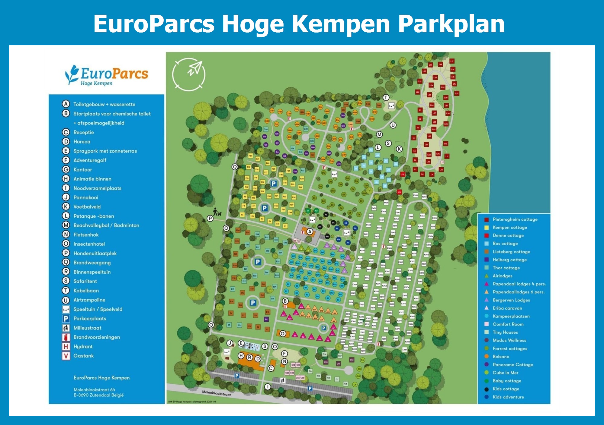 Karte und Lageplan EuroParcs Hoge Kempen
