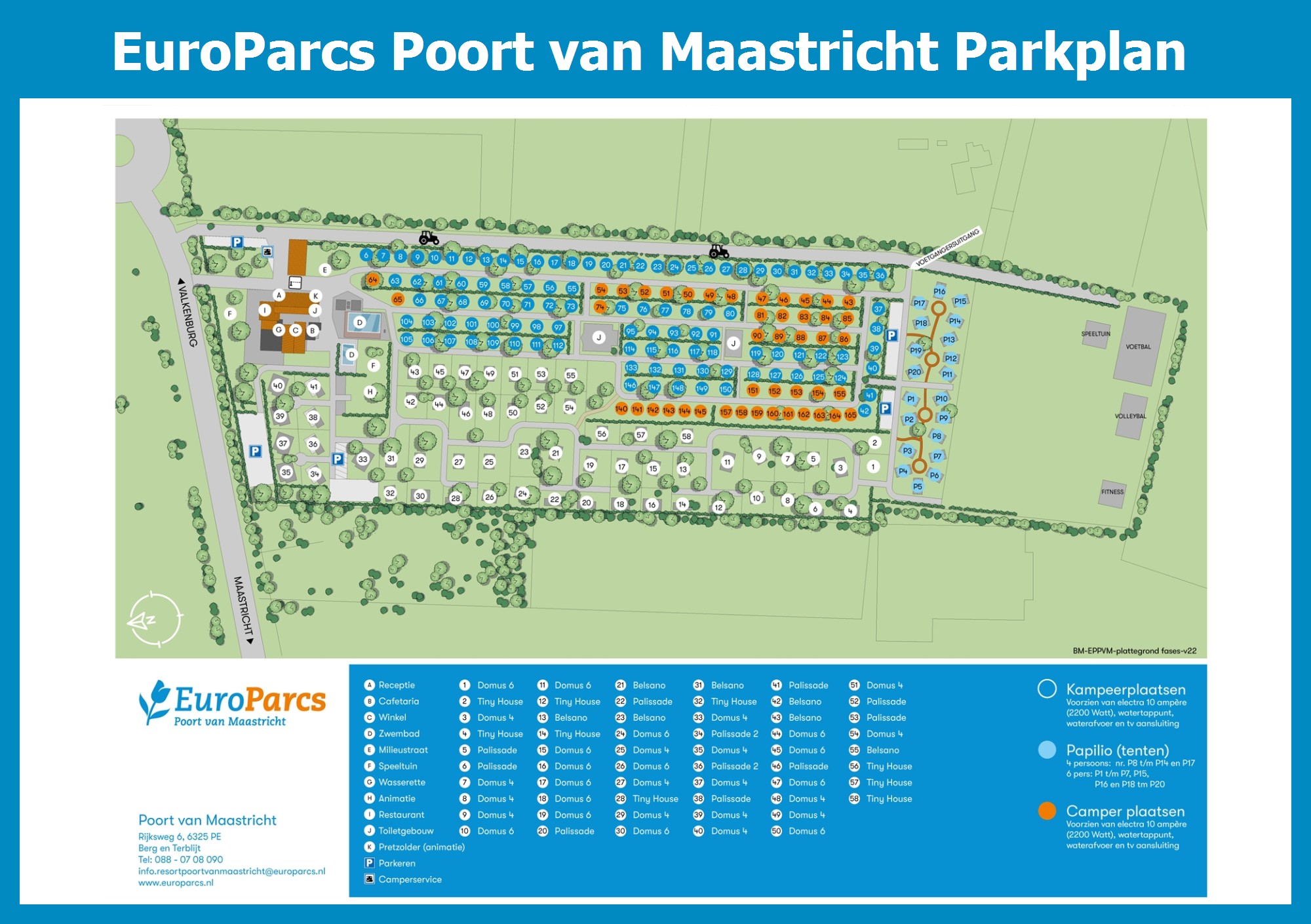 Karte und Lageplan EuroParcs Poort van Maastricht