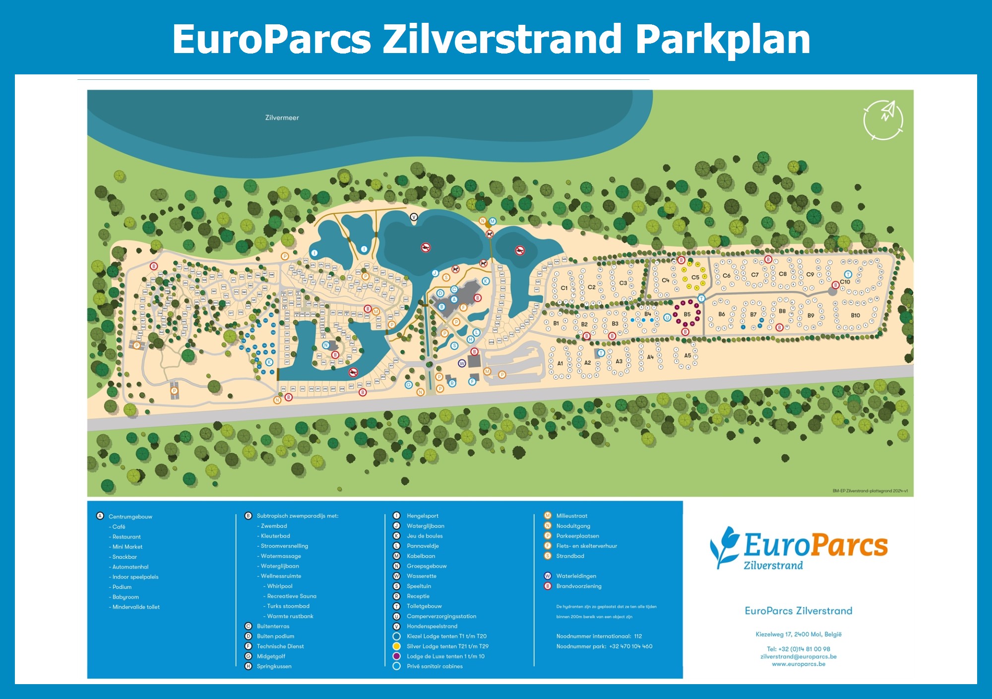 Karte und Lageplan EuroParcs Zilverstrand