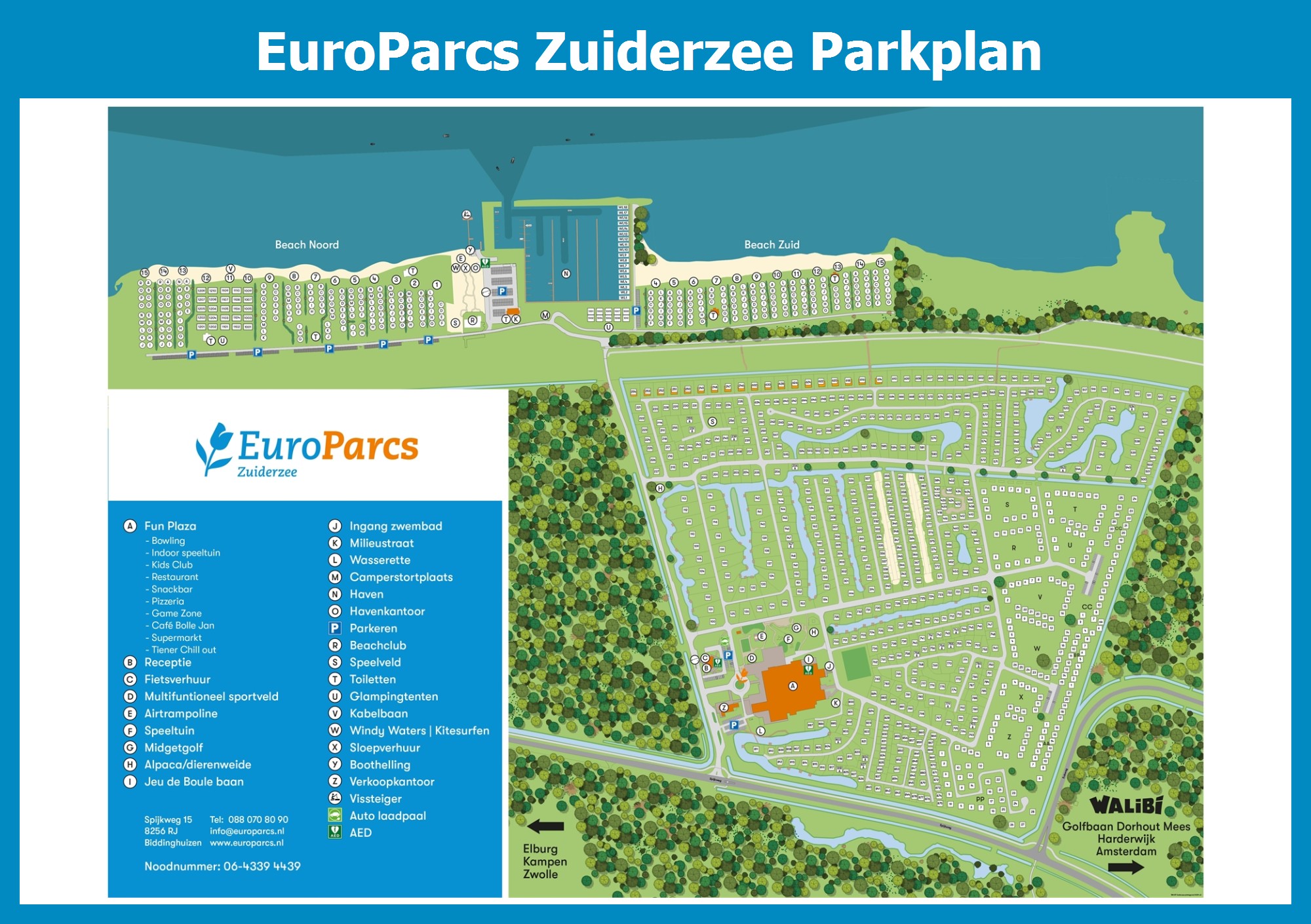 Karte und Lageplan EuroParcs Zuiderzee