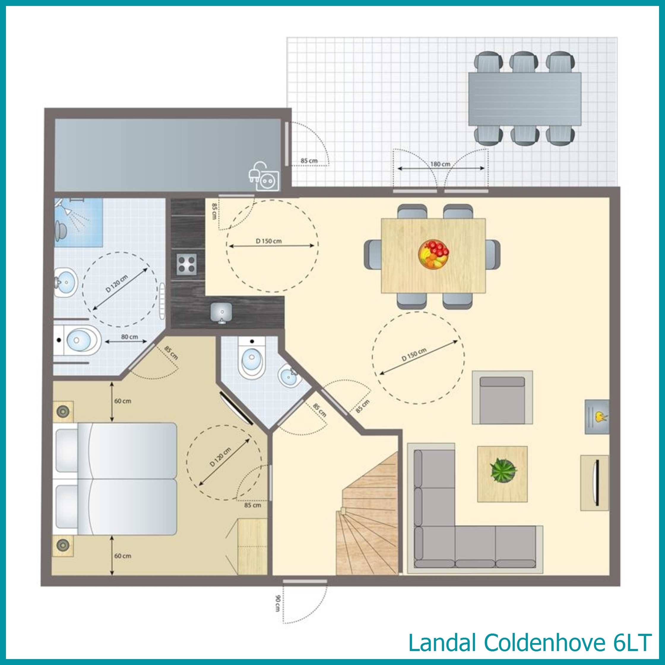 6-Personen-Ferienhaus, Barrierefrei light 6LT in Coldenhove