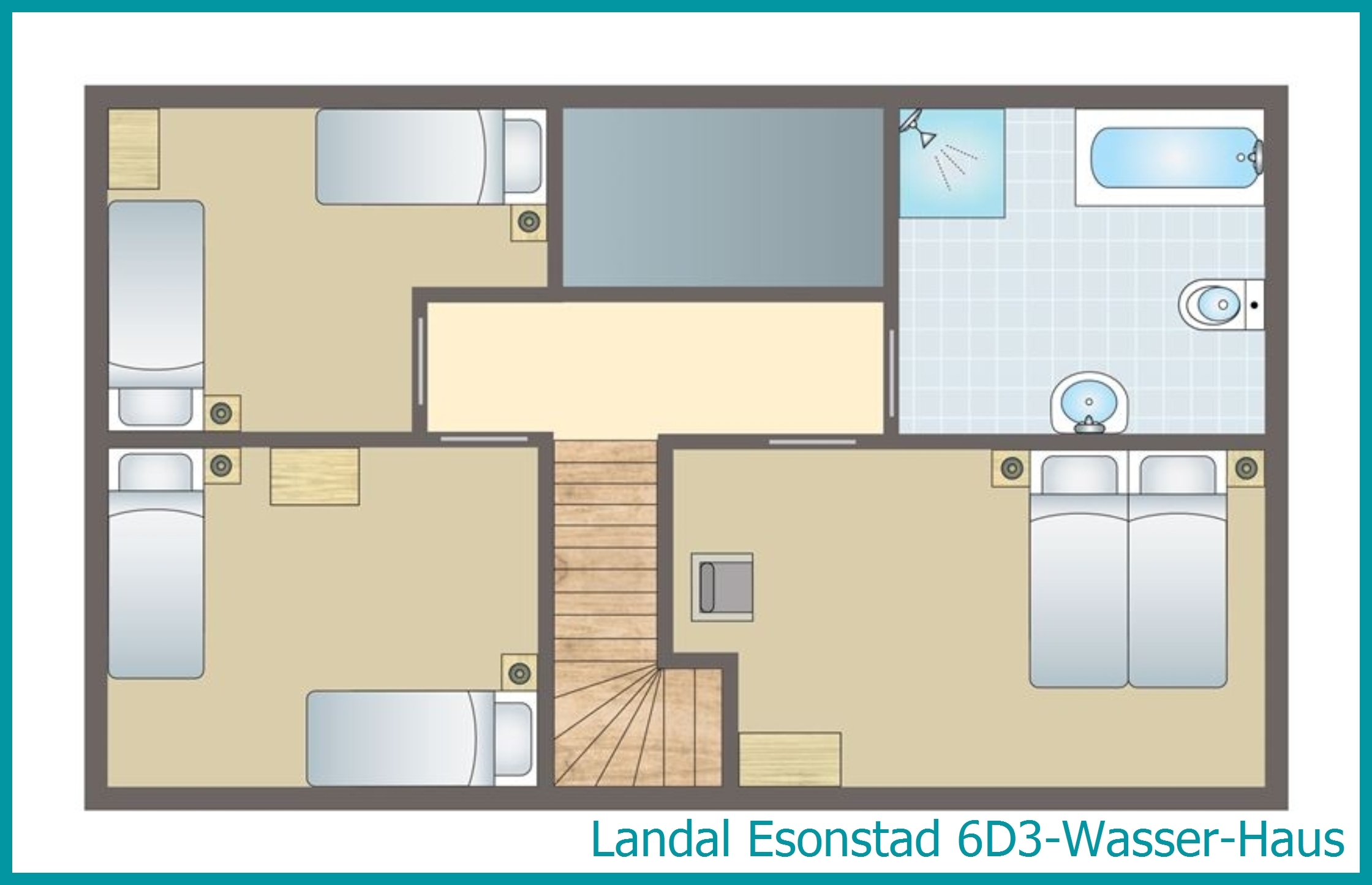 6-Personen-Unterkunft 6D3-Wasser-Haus in Esonstad