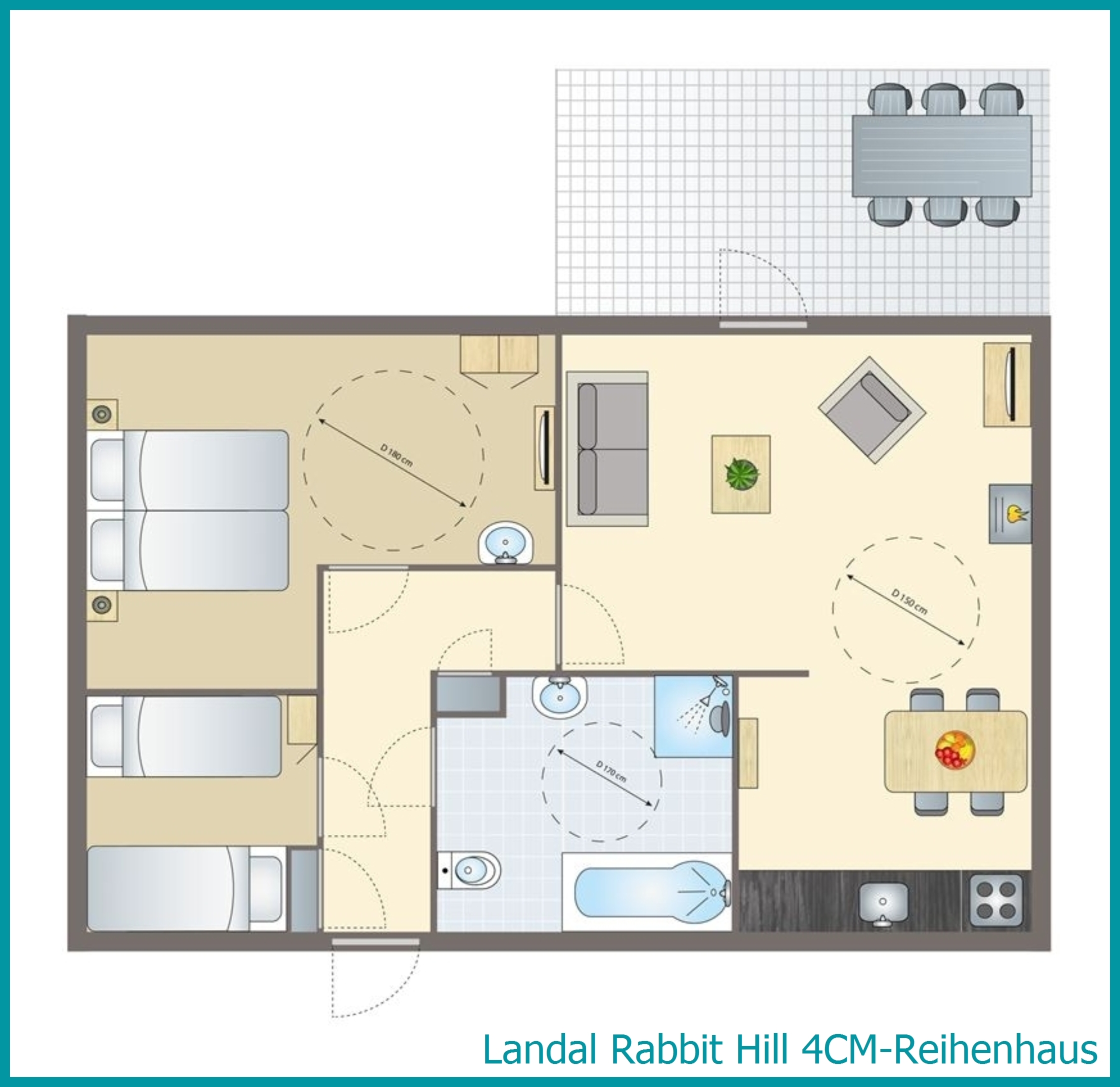 4-Personen-Ferienhaus 4CM-Reihenhaus in Rabbit Hill