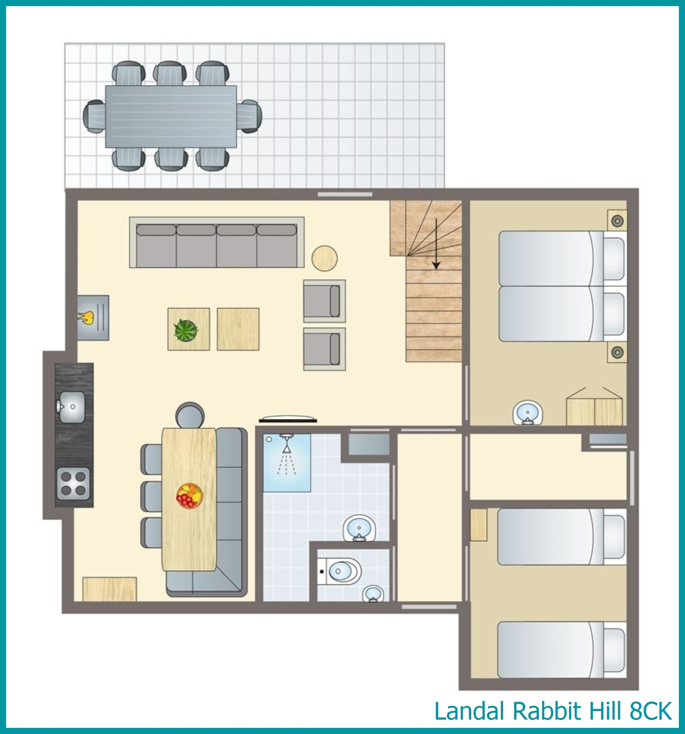 8-Personen-Kinder-Ferienhaus 8CK in Rabbit Hill
