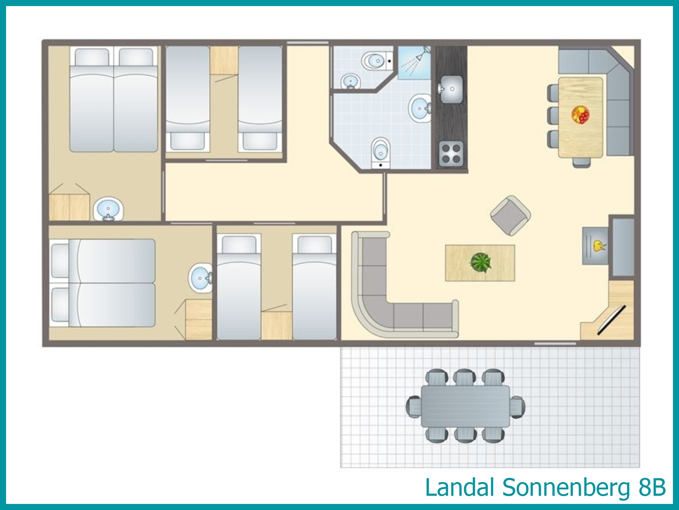 8-Personen-Ferienhaus 8B in Sonnenberg