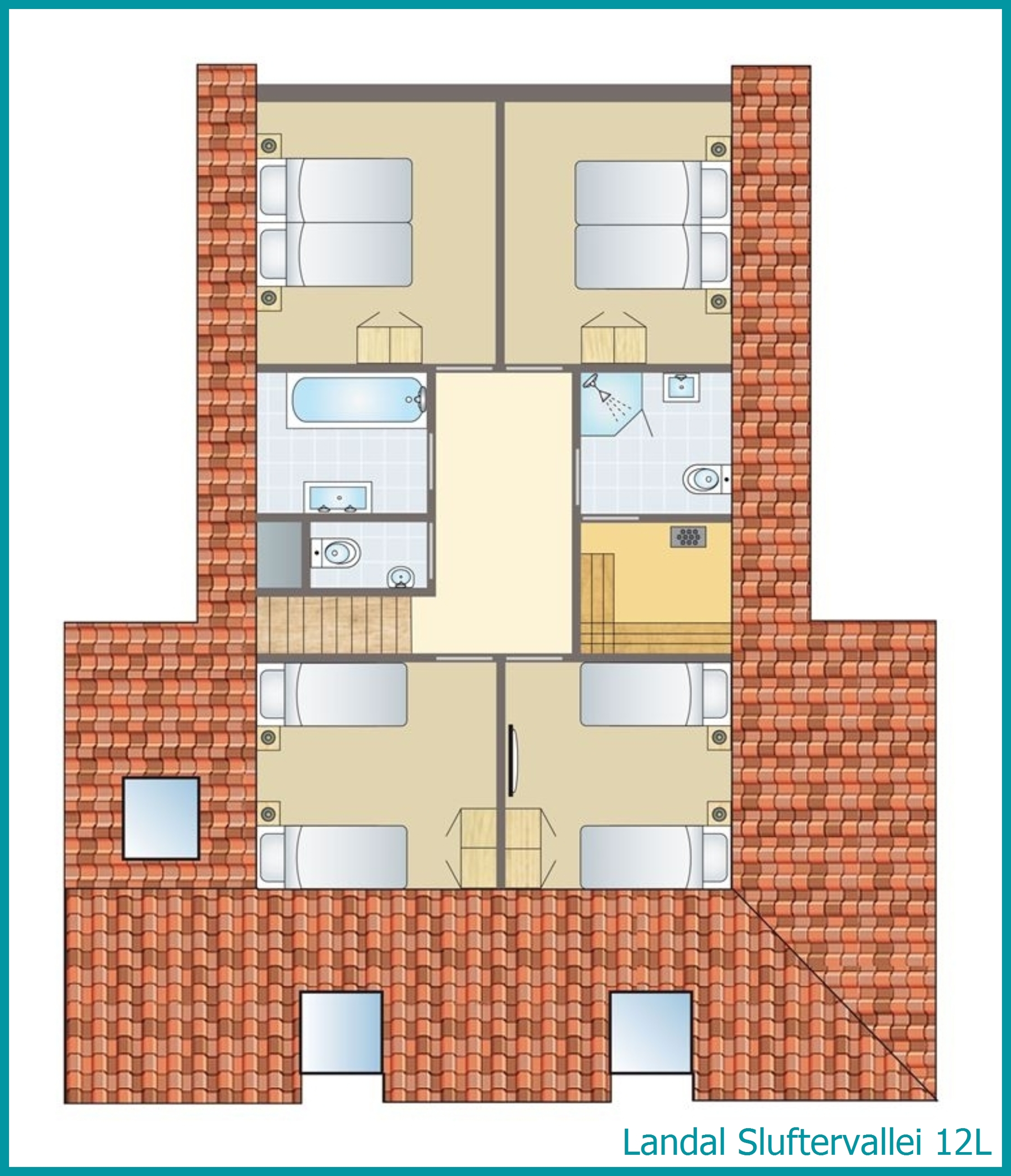 12-Personen-Ferienhaus 12L in Sluftervallei