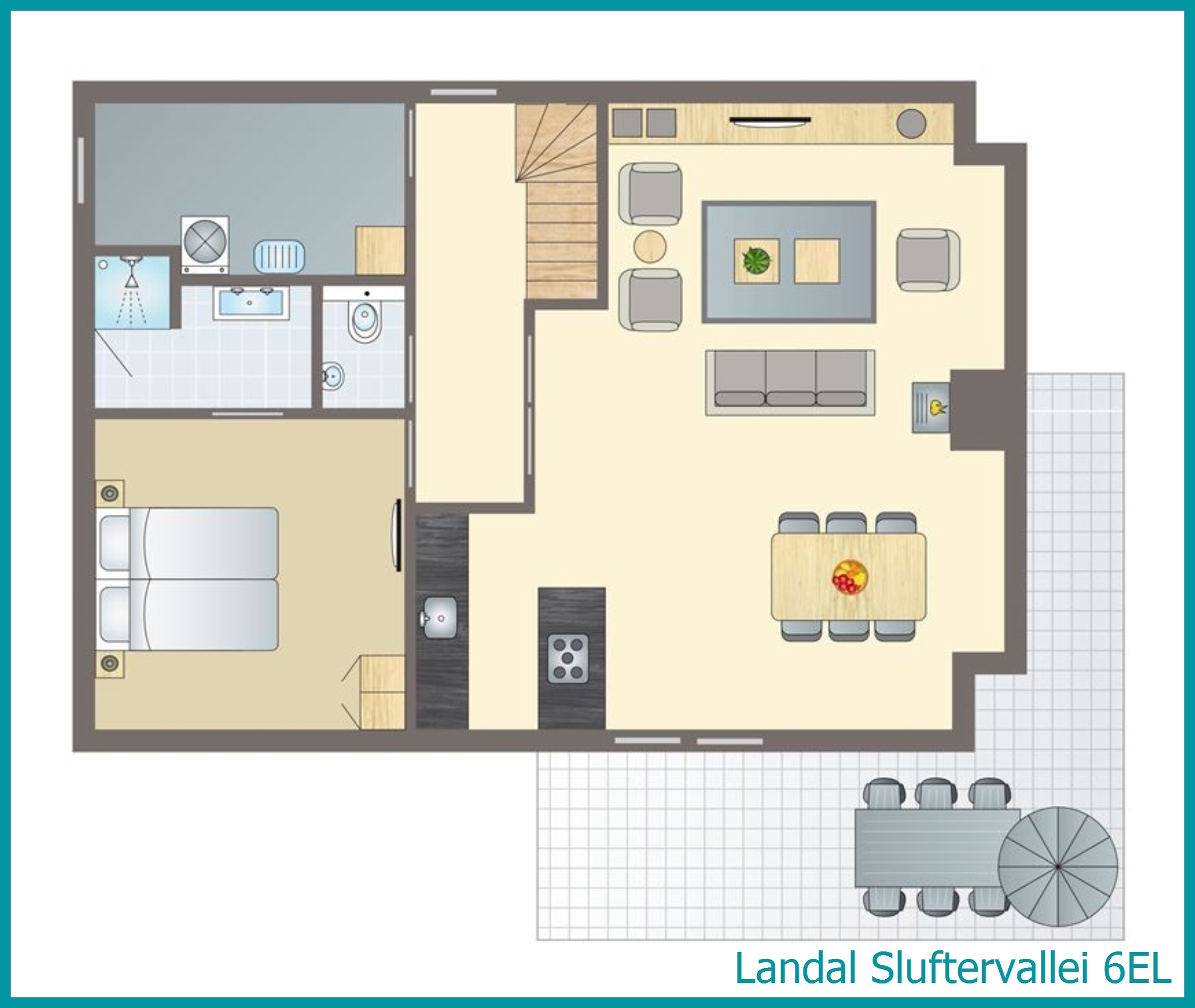 6-Personen-Ferienhaus 6EL in Sluftervallei