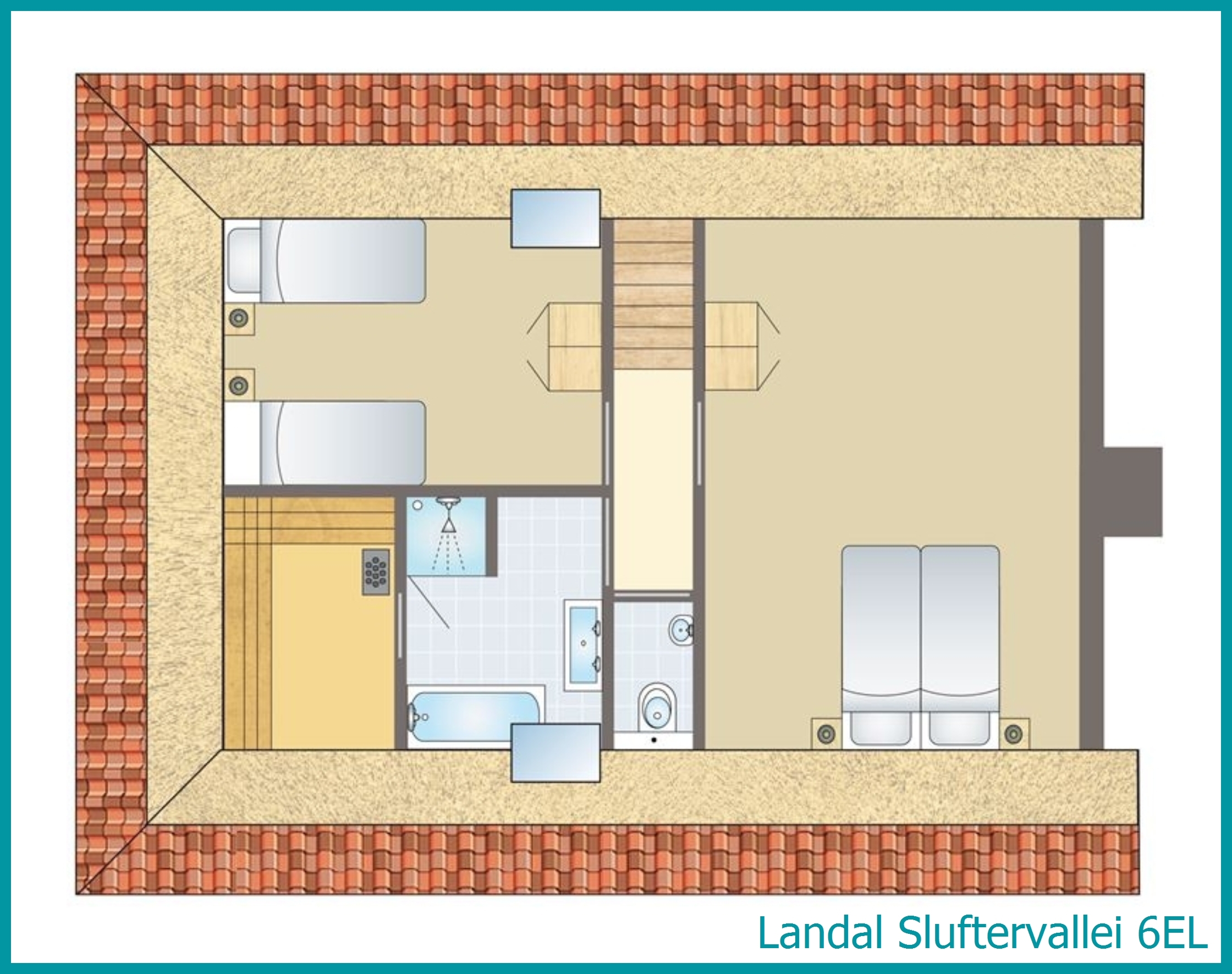 6-Personen-Ferienhaus 6EL in Sluftervallei