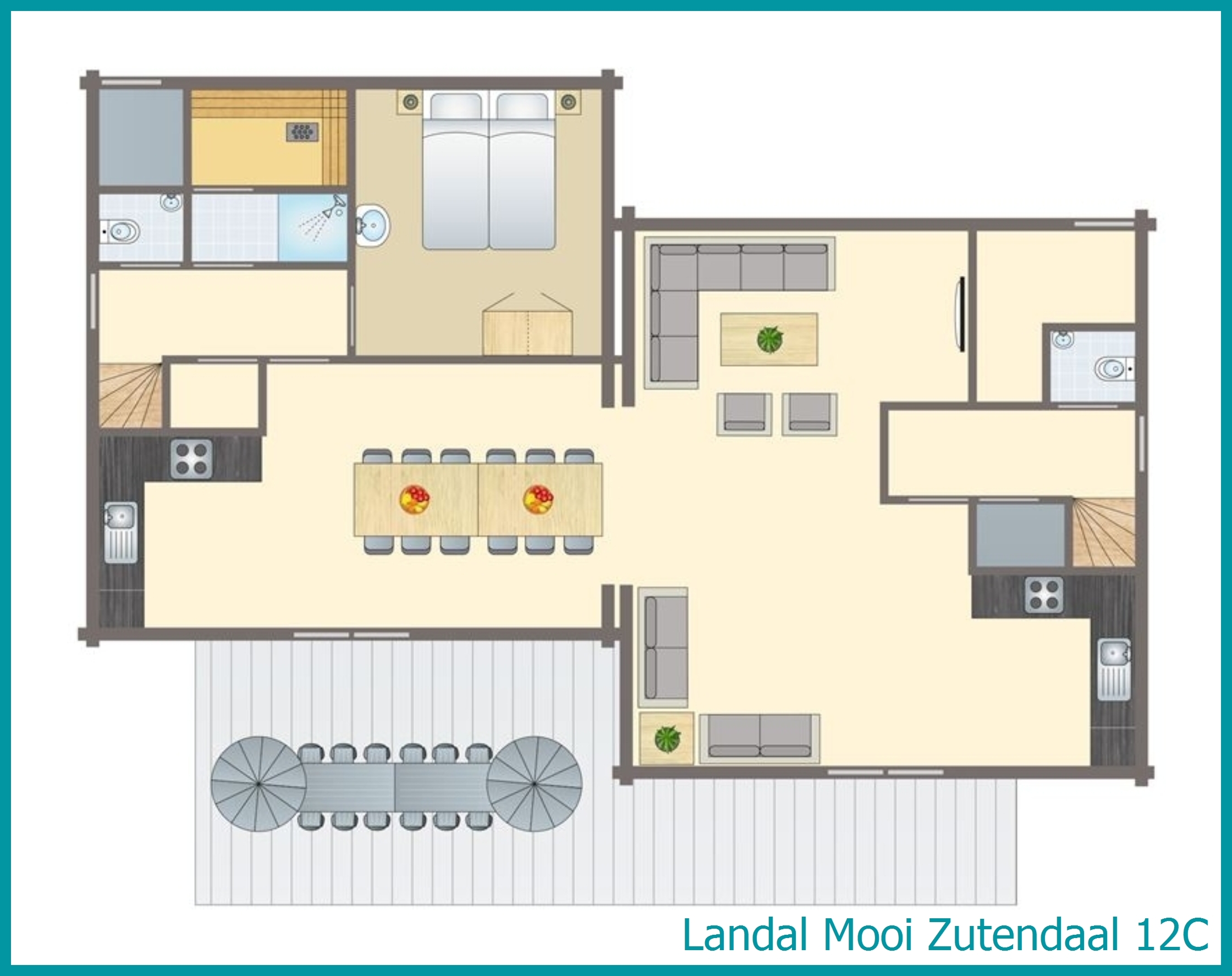 bungalow 12 personnes 12C à Mooi Zutendaal