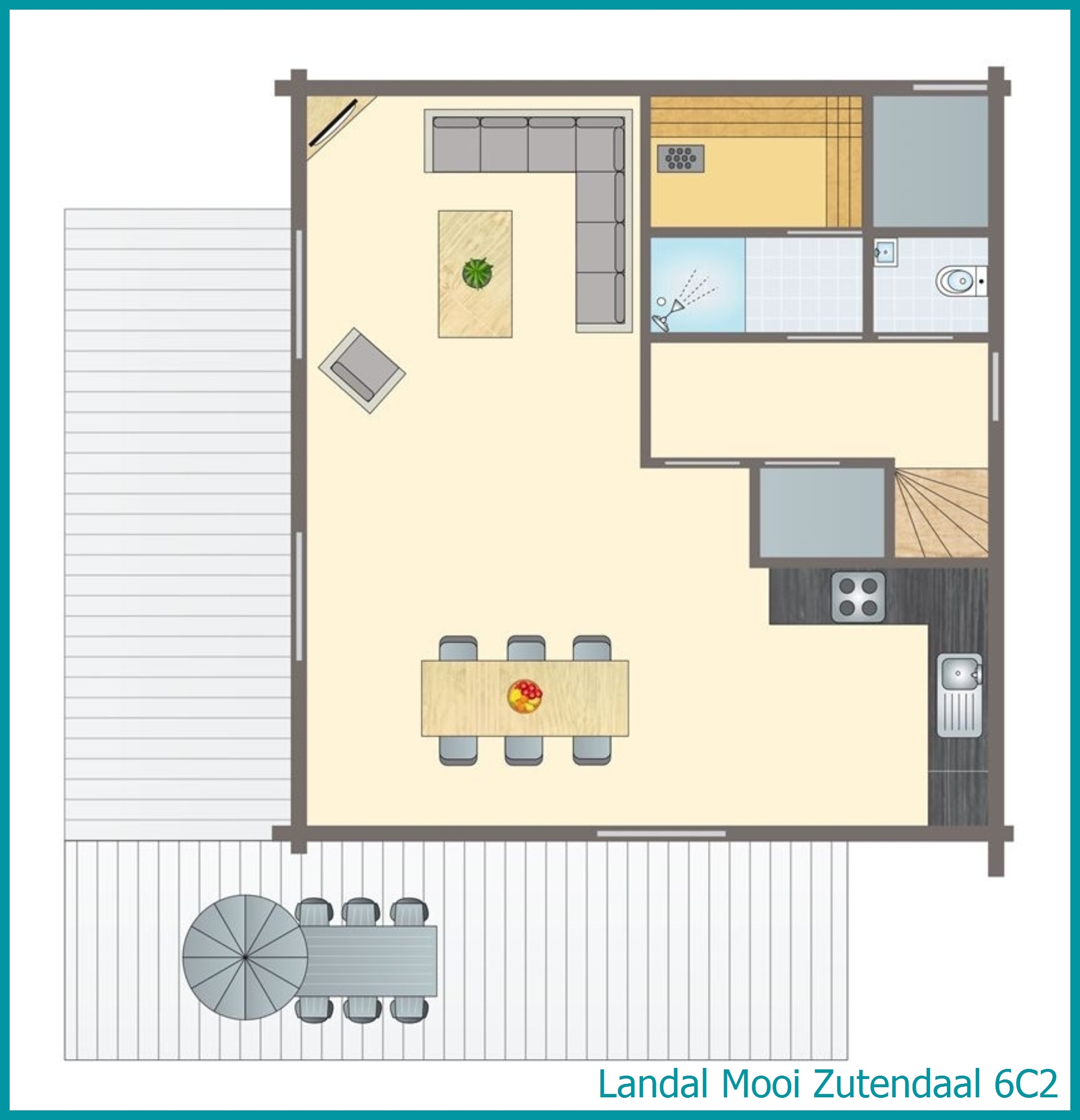 bungalow 6 personnes 6C2 à Mooi Zutendaal