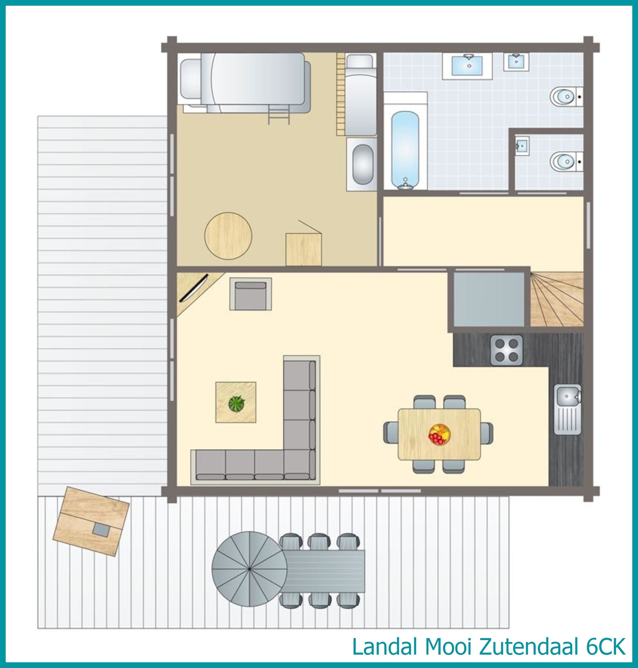 bungalow enfant 6 personnes 6CK à Mooi Zutendaal
