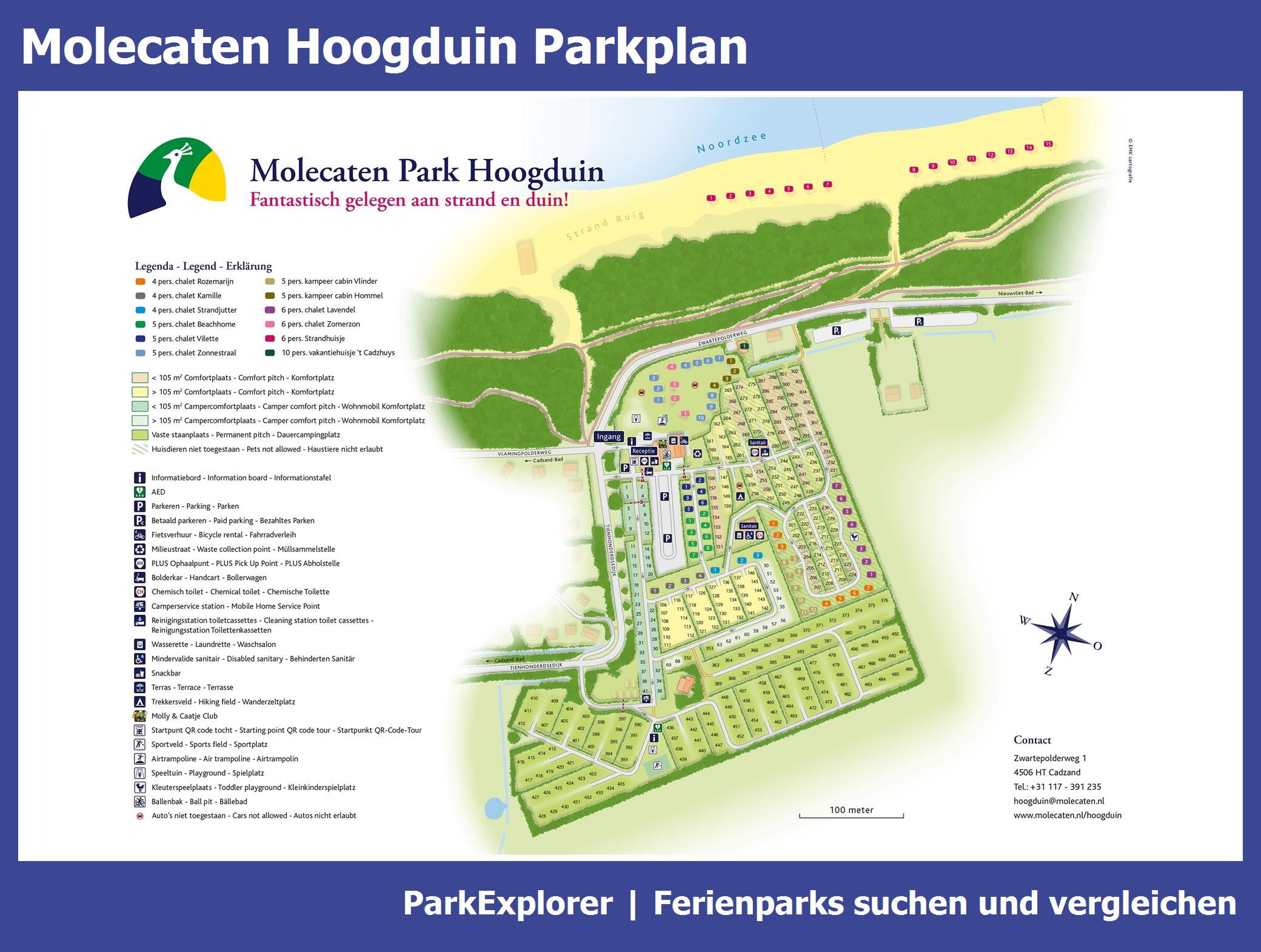 Karte und Lageplan Molecaten Hoogduin