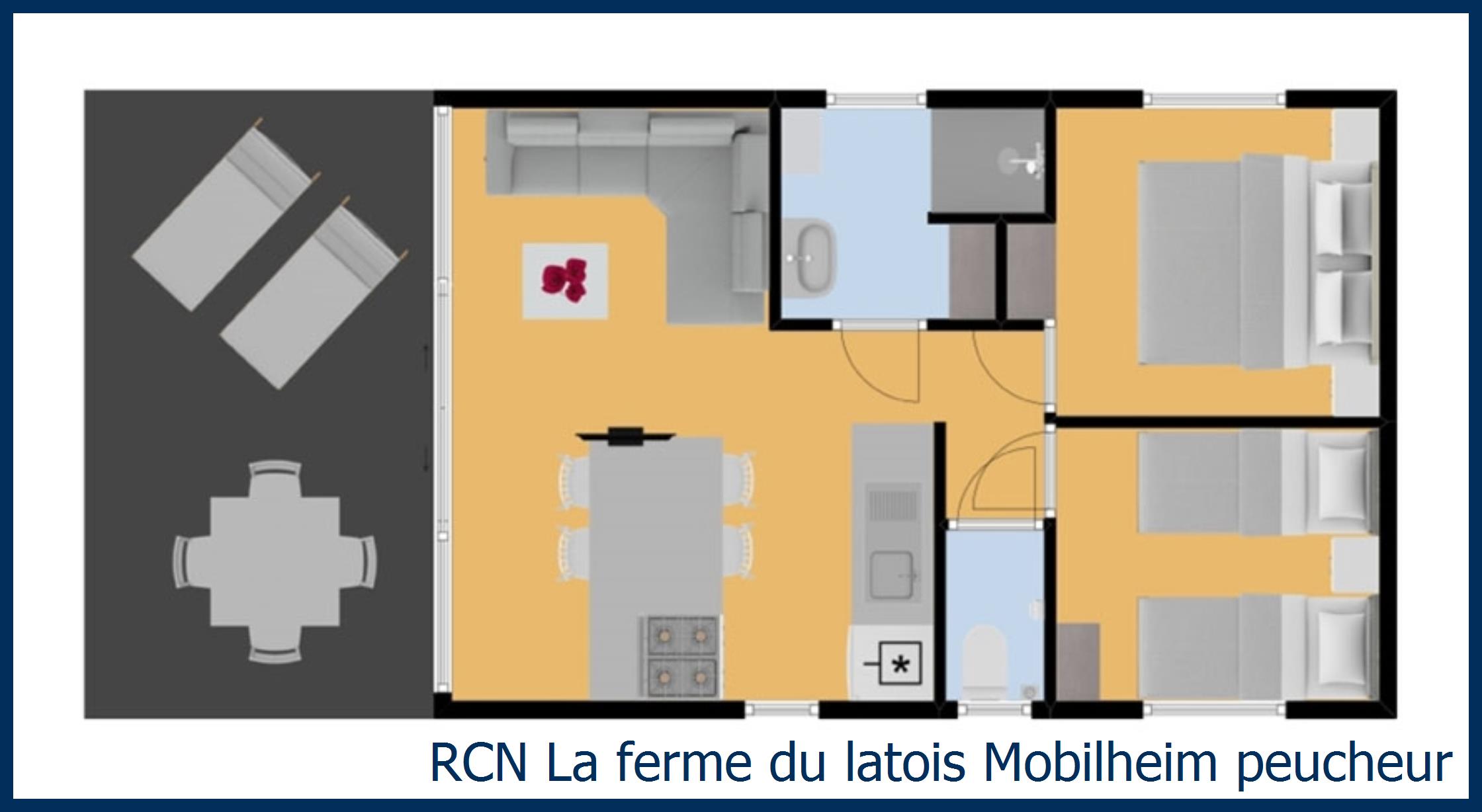 Kindermobilheim Mobilheim peucheur in La Ferme du Latois