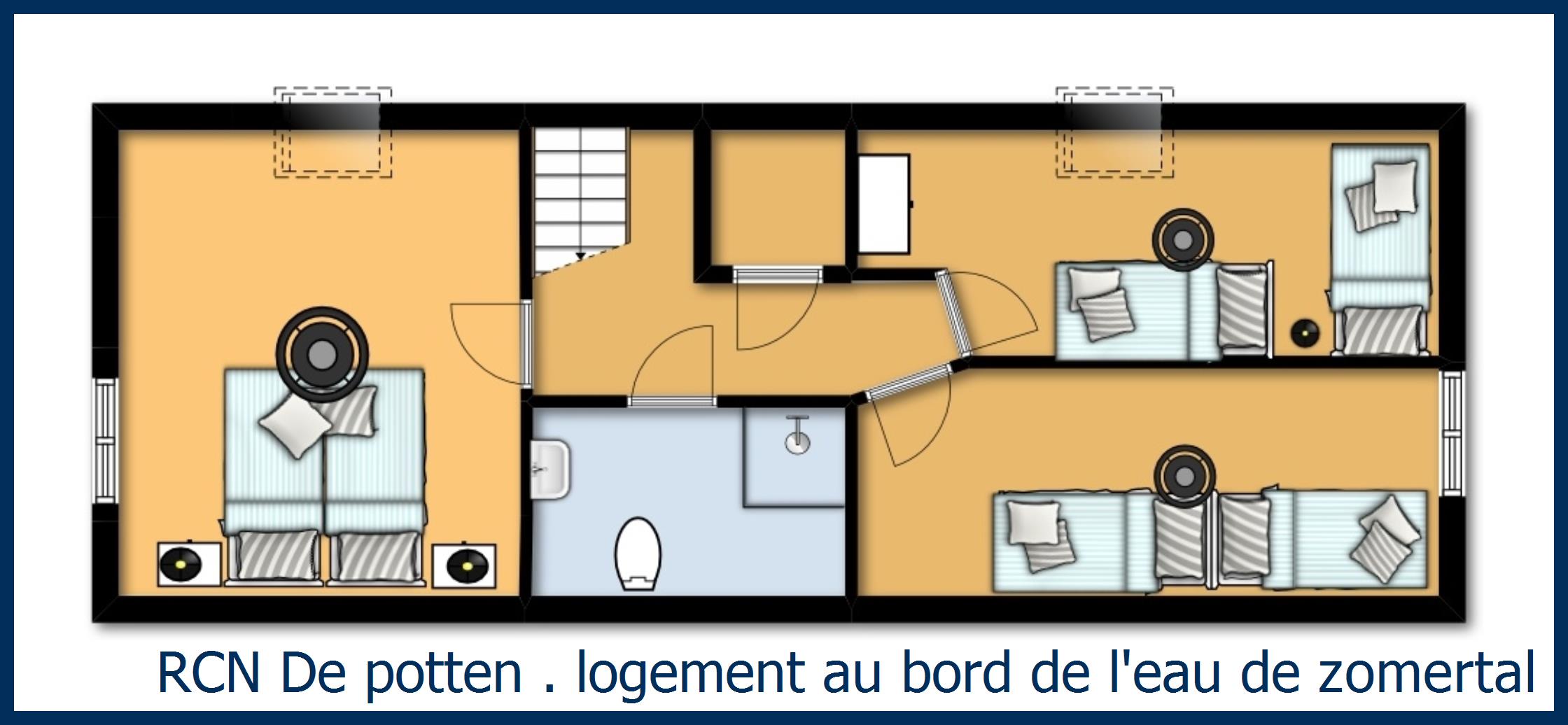 Cottage Bord de Lac Renové . logement au bord de l'eau de zomertaling à De Potten
