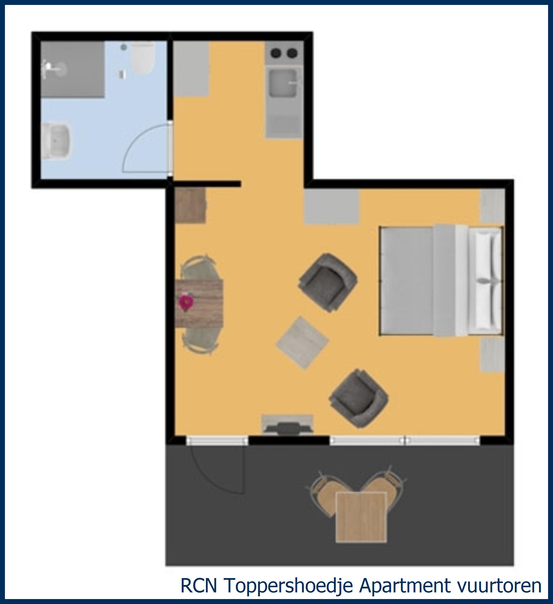 Apartment Vuurtoren in Toppershoedje