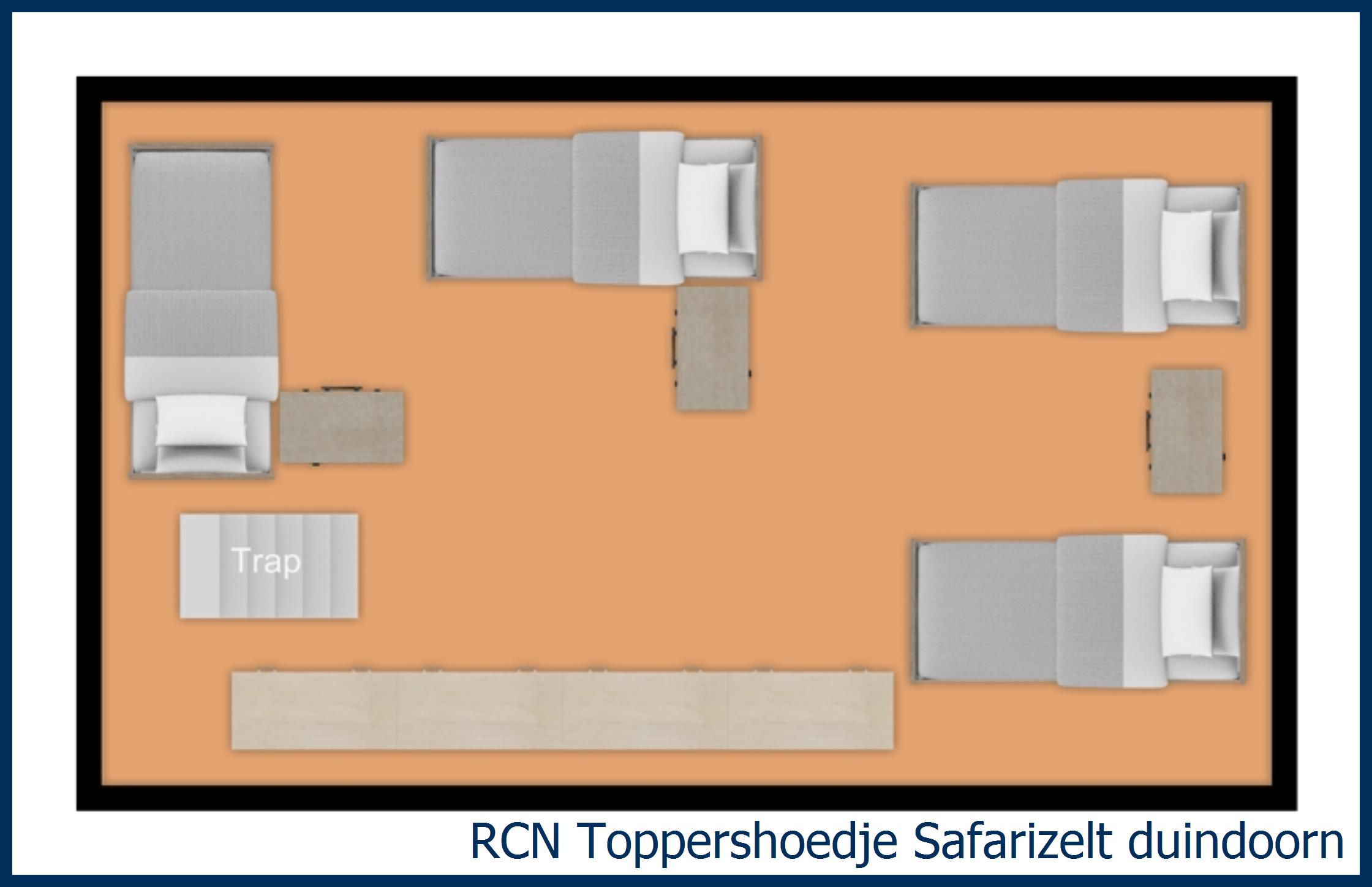  Safarizelt Duindoorn in Toppershoedje