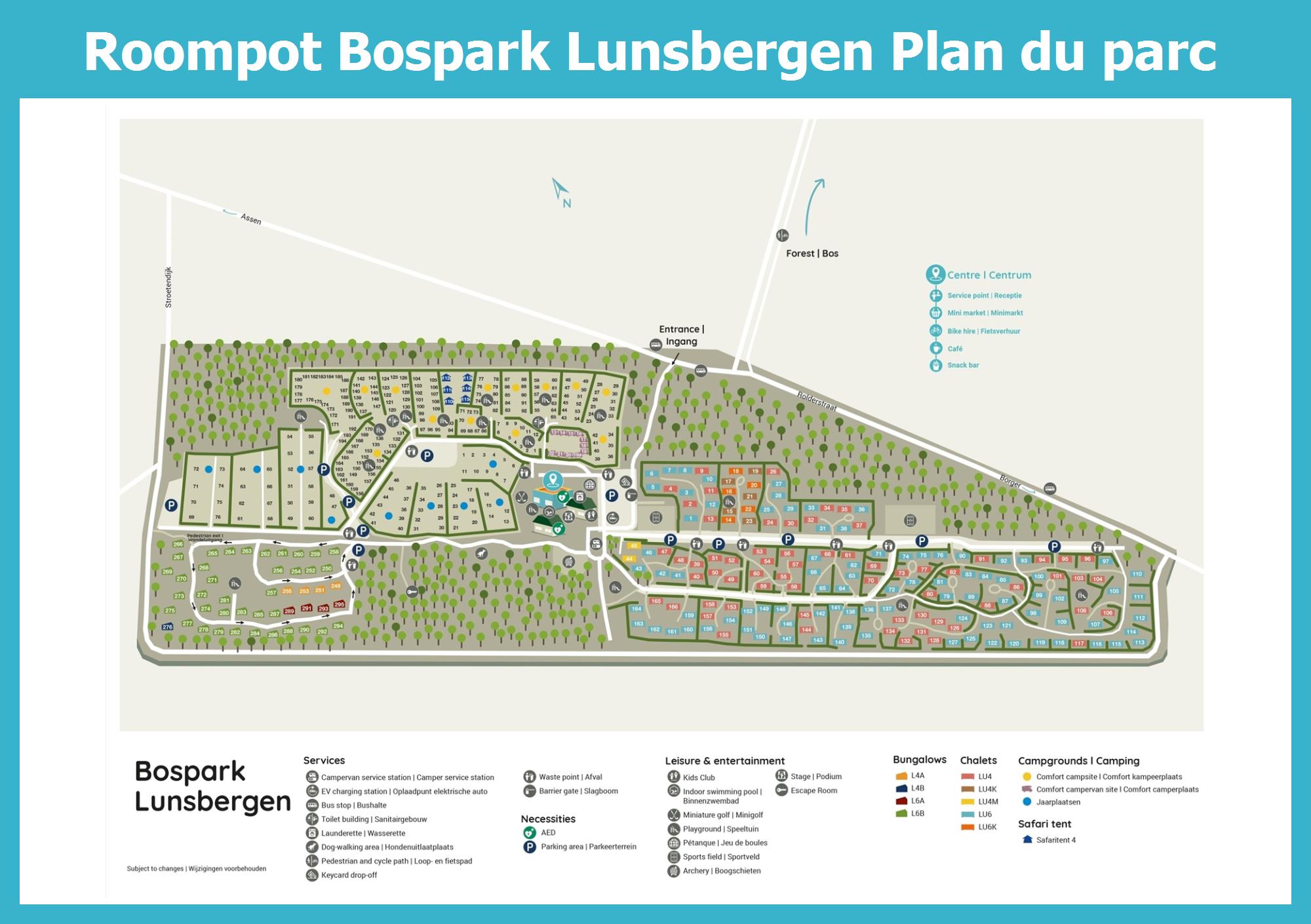 Plan Roompot Bospark Lunsbergen