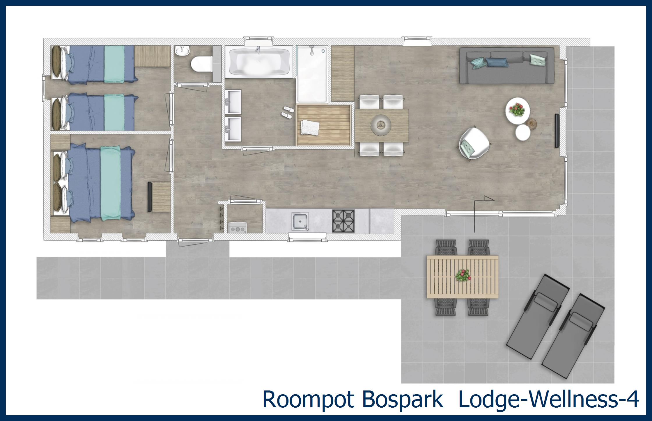 Lodge Lodge-Wellness-4 in Bospark 't Wolfsven