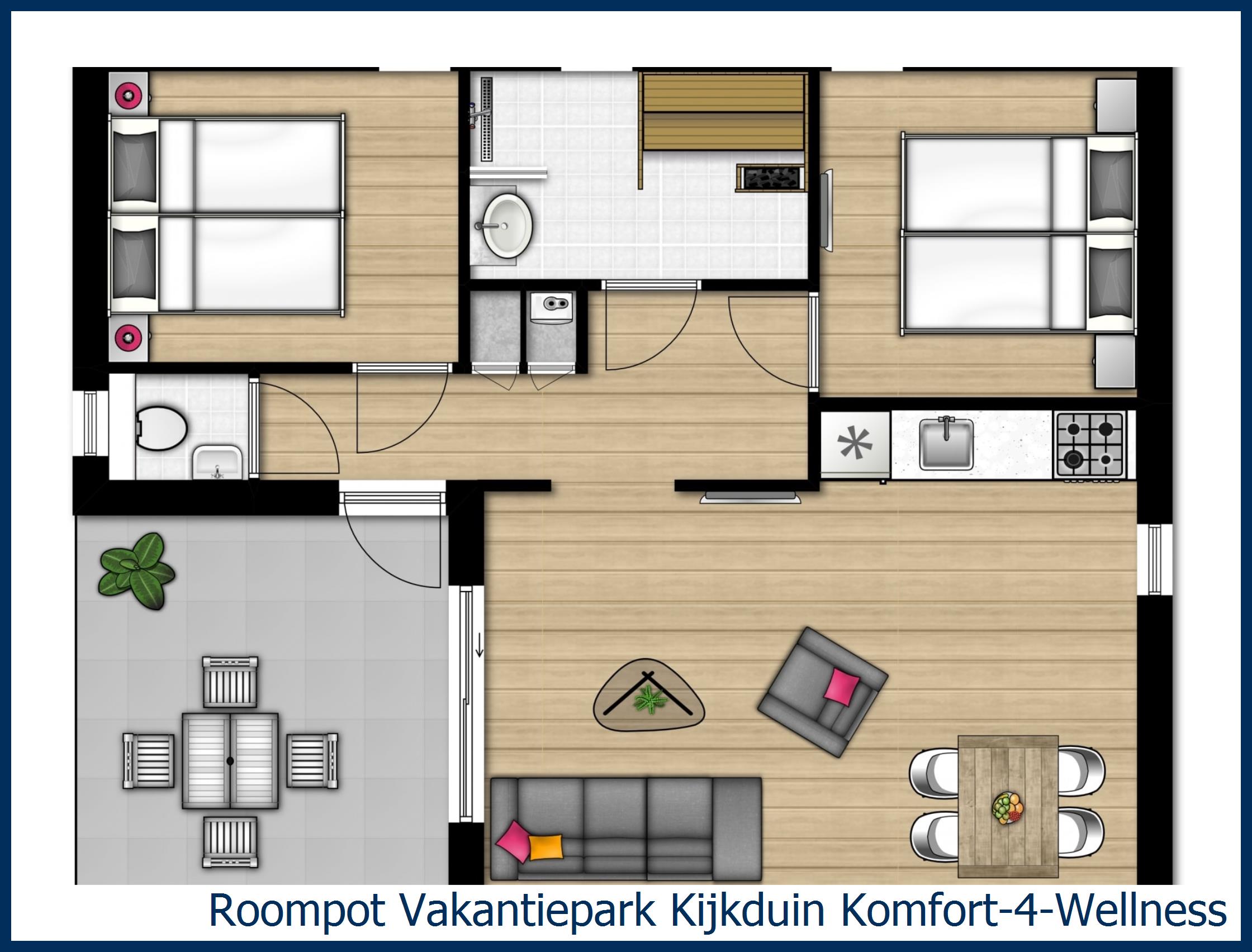 Chalet Komfort-4-Wellness in Kijkduin