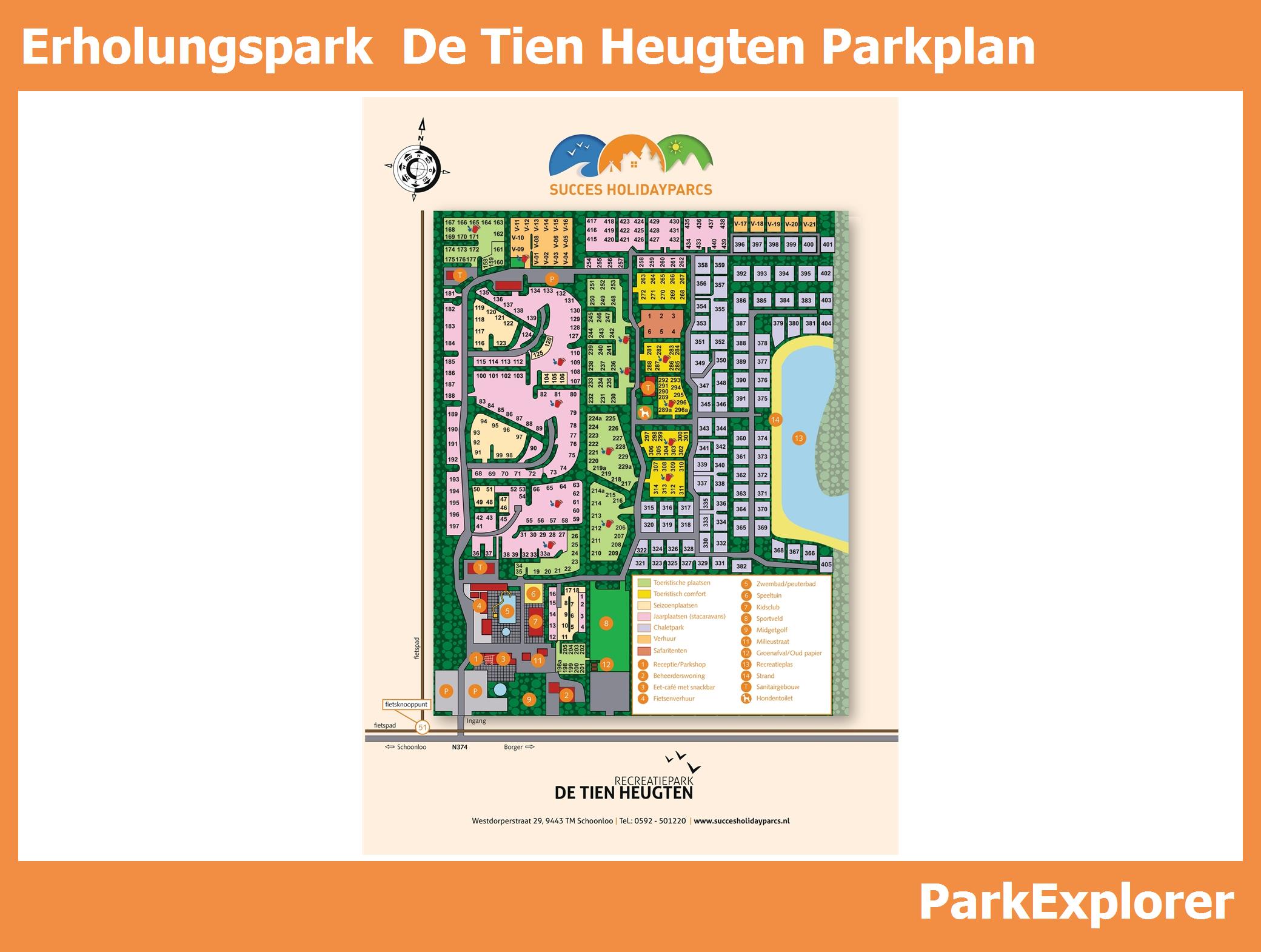 Karte und Lageplan De Tien Heugten
