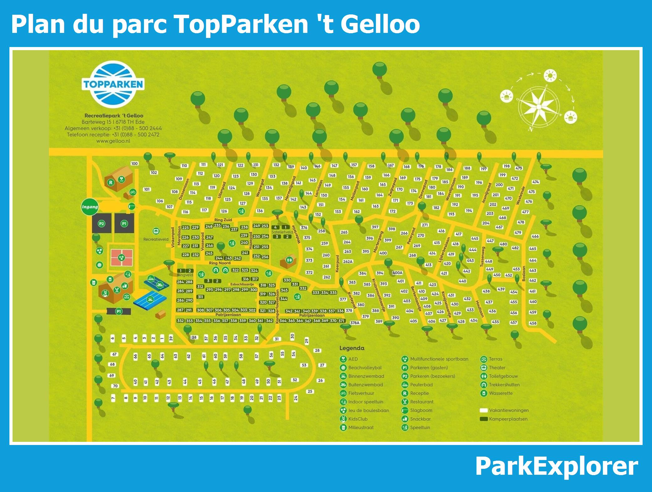 Plan TopParken Resort Bosvallei
